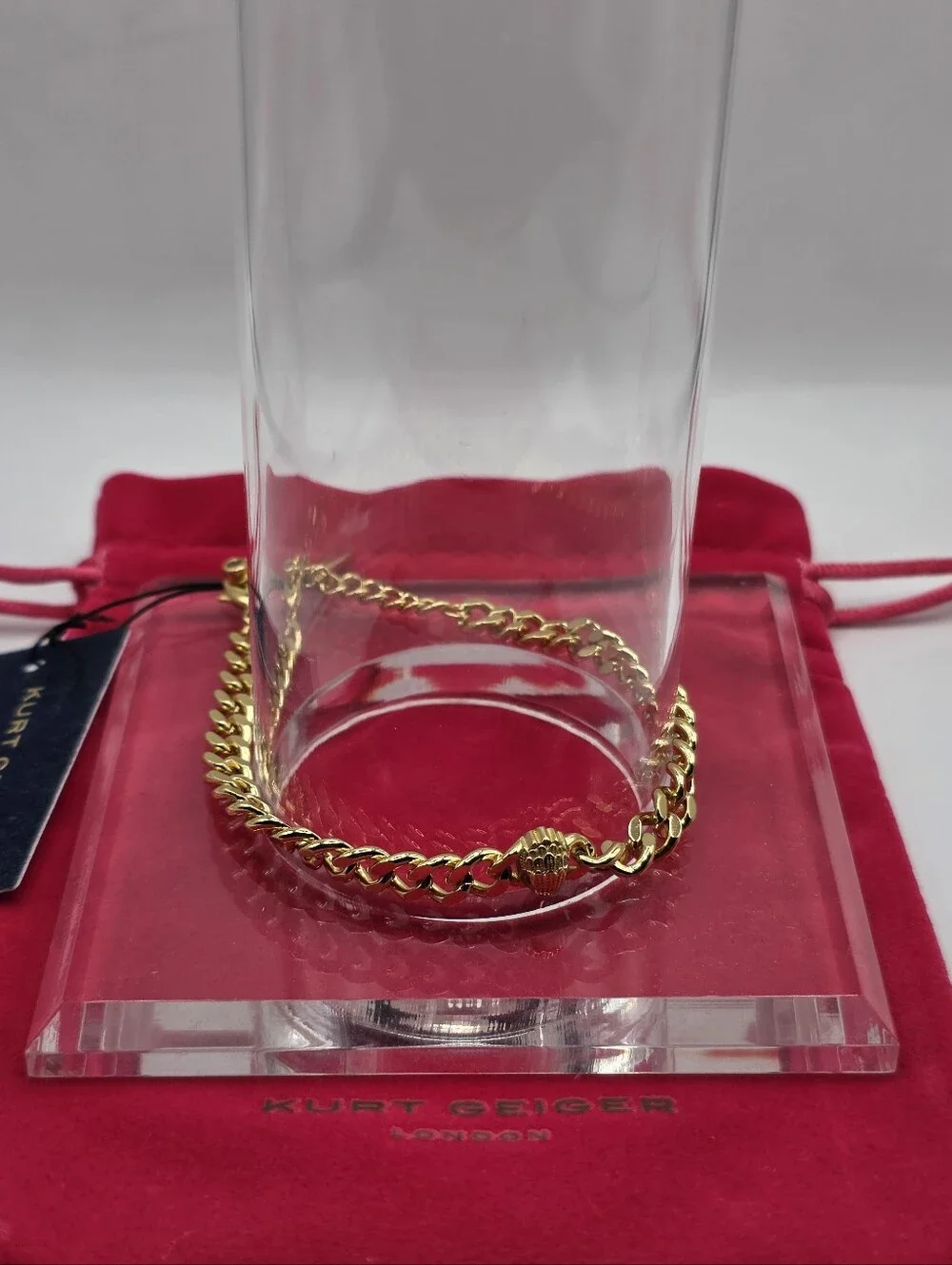 Kurt Geiger Gold Curb Chain Bracelet